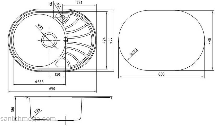 Кухонная мойка IDDIS Suno SUN65SRi77K. Фото