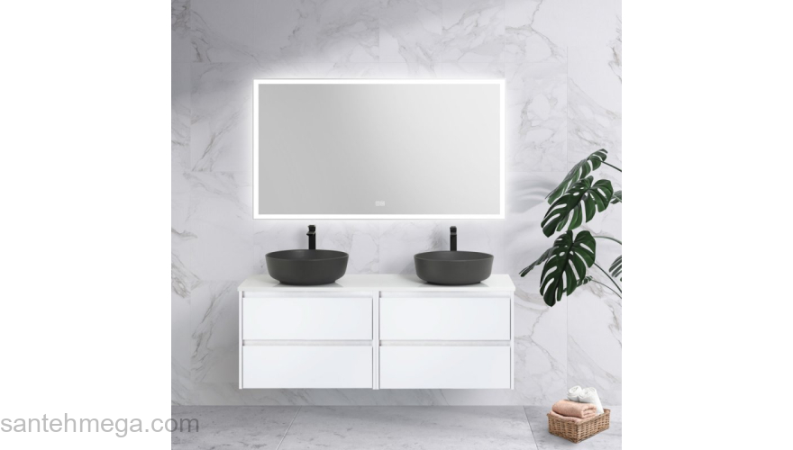 Тумба под раковину подвесная BELBAGNO KRAFT-600-2C-SO-BO Bianco Opaco. Фото