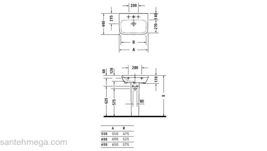 Раковина с переливом DURAVIT DURASTYLE 65х44 2319650000. Фото