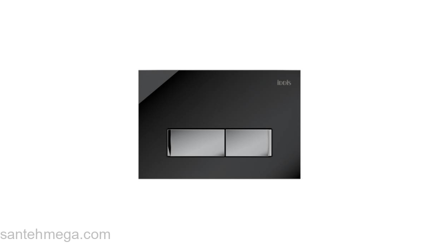 Клавиша смыва универсальная черное стекло Uniglass 010 IDDIS UNG10GBi77. Фото