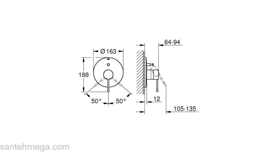 GROHE 19285GL1 Essence New Смеситель однорычажный для ванны, комплект верхней монтажной части, цвет: холодный рассвет, глянец. Фото