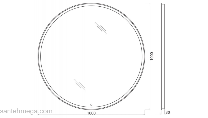 Зеркало BELBAGNO SPC-RNG-1000-LED-TCH. Фото