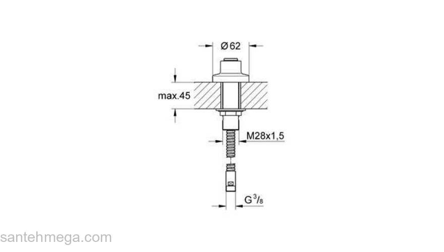 Вывод для душа GROHE 27151000. Фото