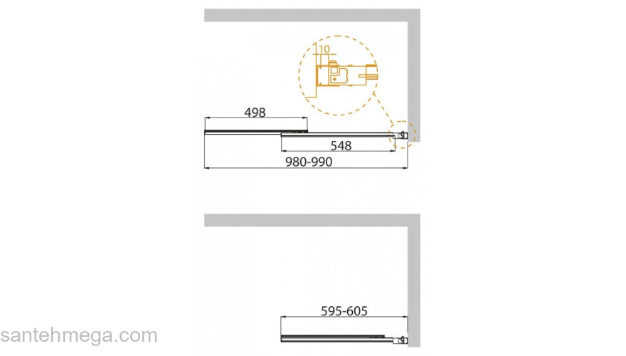 Шторка на ванну CEZARES Slider SLIDER-VF-11-100/150-C-Cr. Фото