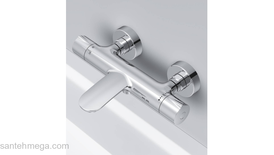 Смеситель для ванны и душа с термостатом AM.PM Like F8050000. Фото