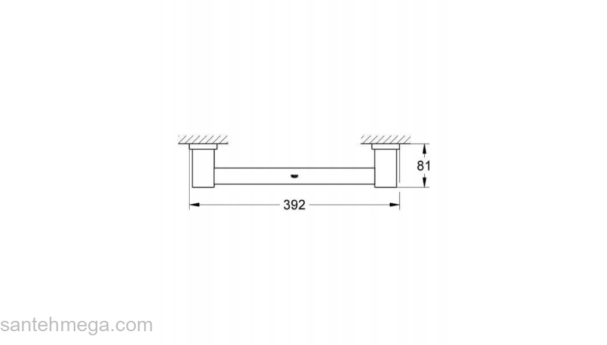 Ручка для ванной GROHE Essentials Cube 40514001 для ванной комнаты. Фото