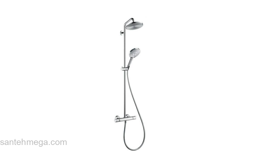 Душевая система HANSGROHE Raindance Select Ecosmart Showerpipe 240 27116000. Фото