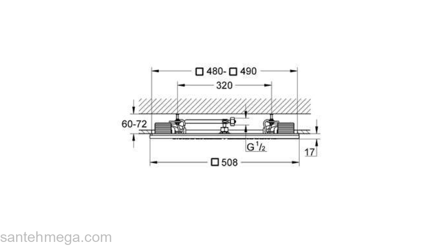 Верхний душ GROHE Rainshower F Digital Deluxe 27865000. Фото