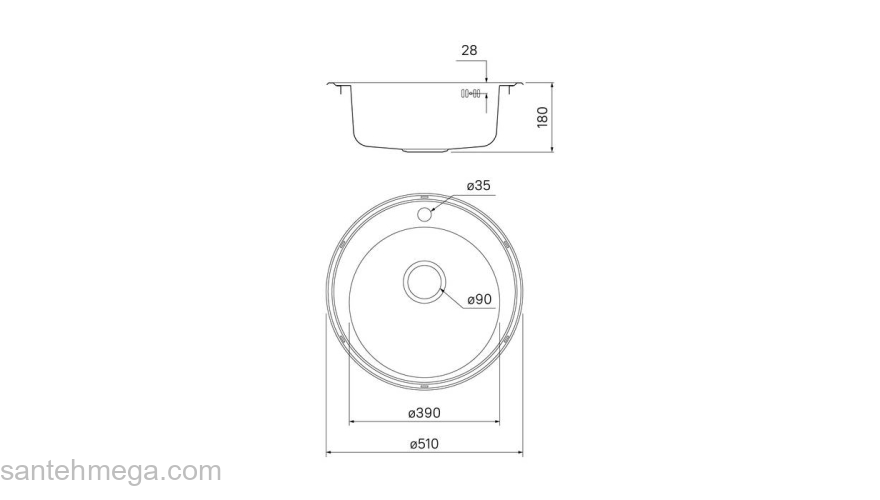 Мойка нержавеющая cталь сатин D510 Basic IDDIS BAS51S0i77. Фото