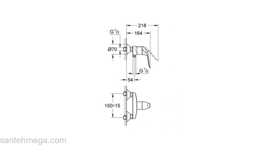 Смеситель для душа GROHE EuroEco Special 32780000. Фото