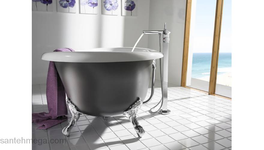 Ванна чугунная ROCA Newcast-Grey 170х85 233650000. Фото