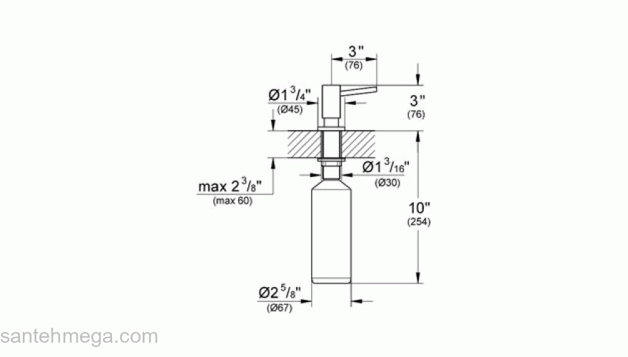 Дозатор для жидкого мыла GROHE Cosmopolitan 40535DC0 для ванной комнаты. Фото