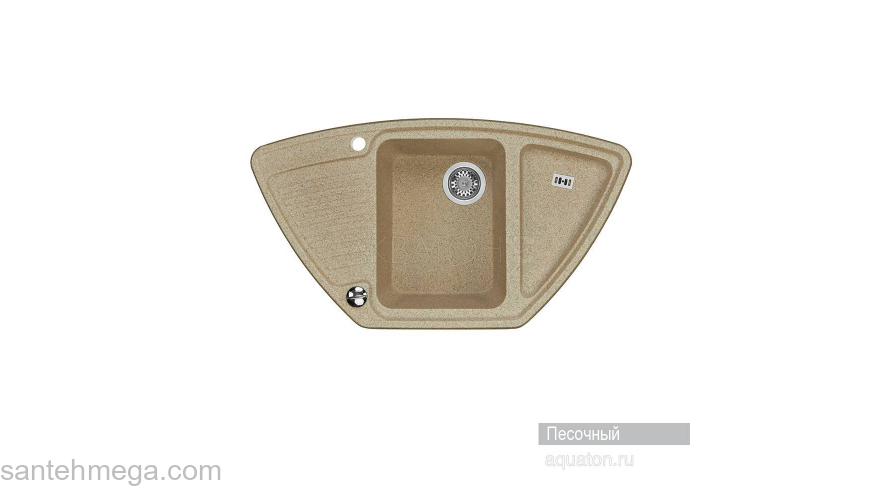Мойка для кухни Акватон Лория угловая песочная 1A715032LR220. Фото