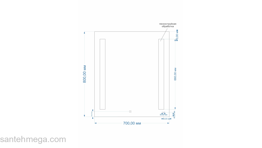 CERSANIT Зеркало LED 020 BASE 70 LU-LED020*70-b-Os. Фото