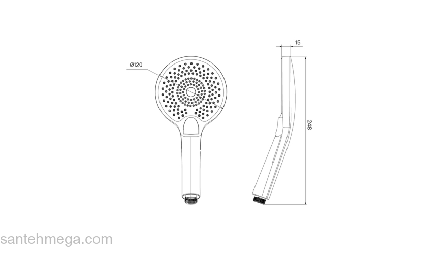 Лейка для душа хром Optima Home IDDIS OPH12CWi18. Фото