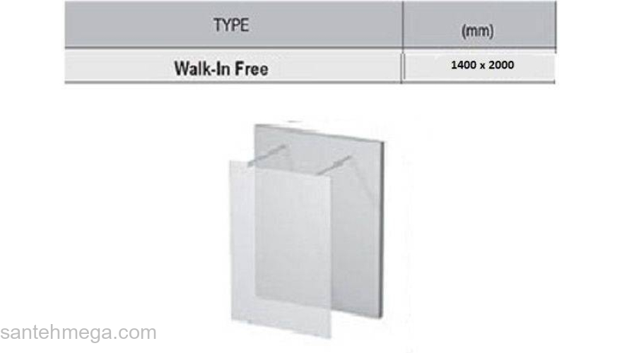 Душевая перегородка RAVAK Walk-In Free 140х200 (блестящий + транспарент) GW9FM0C00Z1