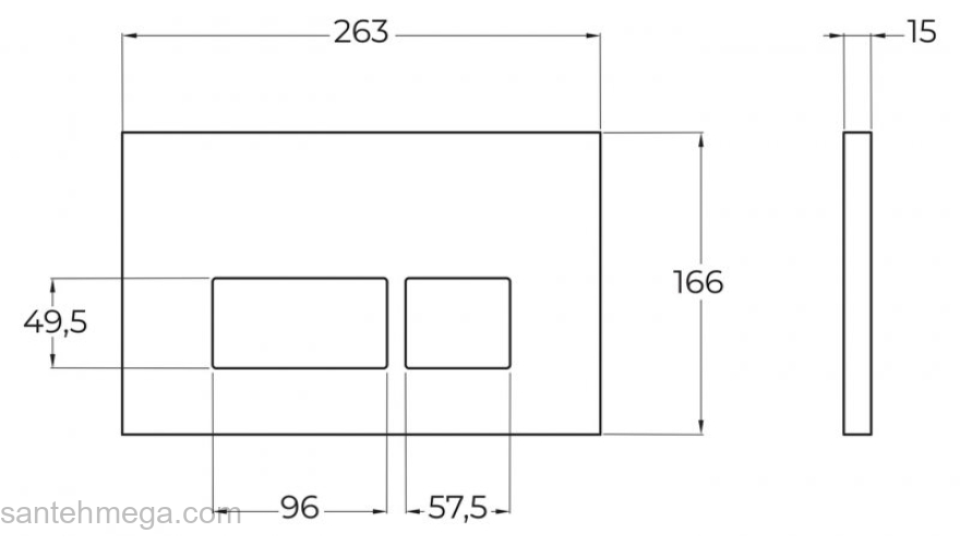 Кнопка смыва BelBagno Хром глянец BB041CR. Фото