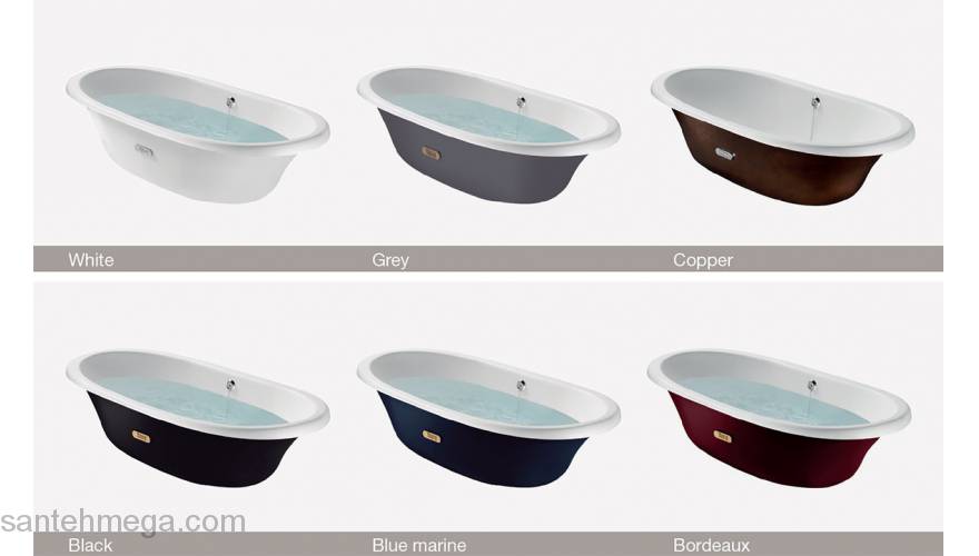 Ванна чугунная ROCA Newcast-Grey 170х85 233650000. Фото