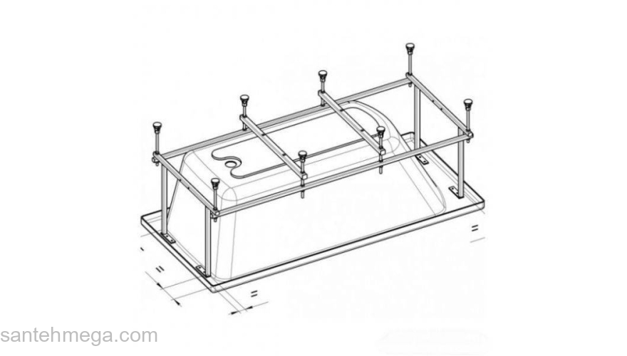 Каркас для ванны ROCA Sureste 150х70 ZRU9302779. Фото