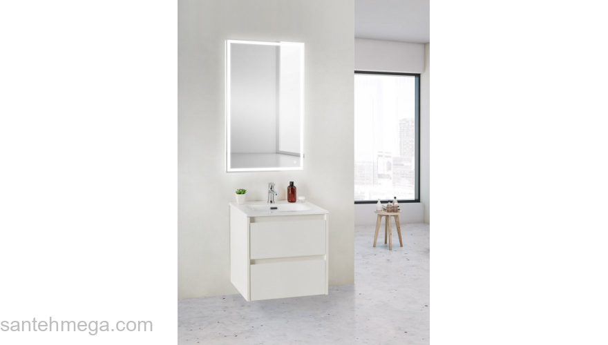 Тумба под раковину подвесная BELBAGNO KRAFT 39-600/390-2C-SO-BO Bianco Opaco. Фото