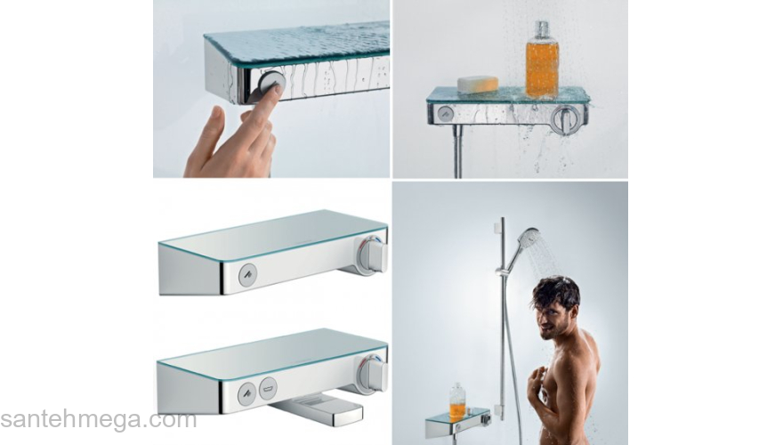 Термостат Hansgrohe Ecostat Select Push белый/хром 13151400. Фото