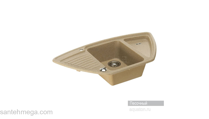 Мойка для кухни Акватон Лория угловая песочная 1A715032LR220. Фото