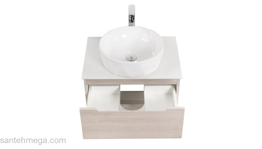 Тумба под раковину подвесная BELBAGNO ETNA-700-2C-SO-RG-P Rovere Grigio. Фото