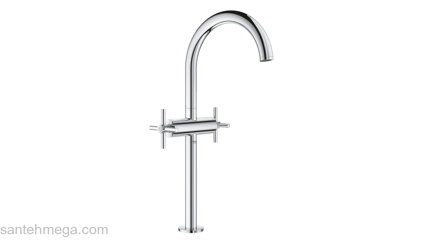 GROHE 21044003 Atrio New Смеситель двухвентильный для раковины на 1 отверстие, для свободностоящих раковин, крестобразные ручки, размер XL. Фото