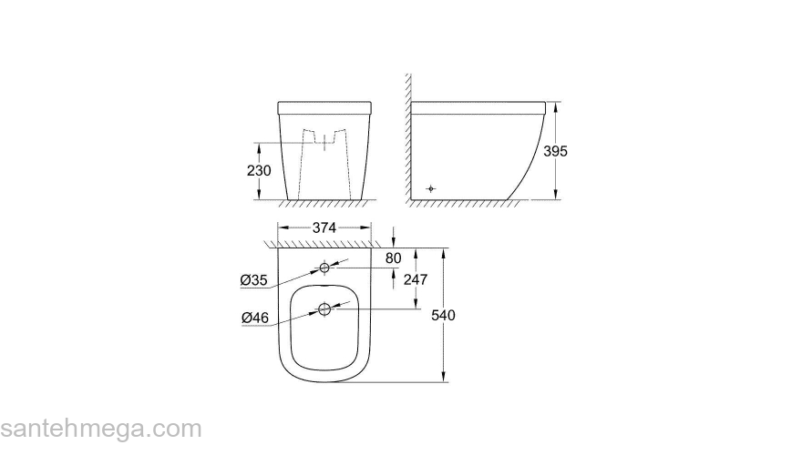 Биде напольное GROHE Euro Ceramic 39340000. Фото