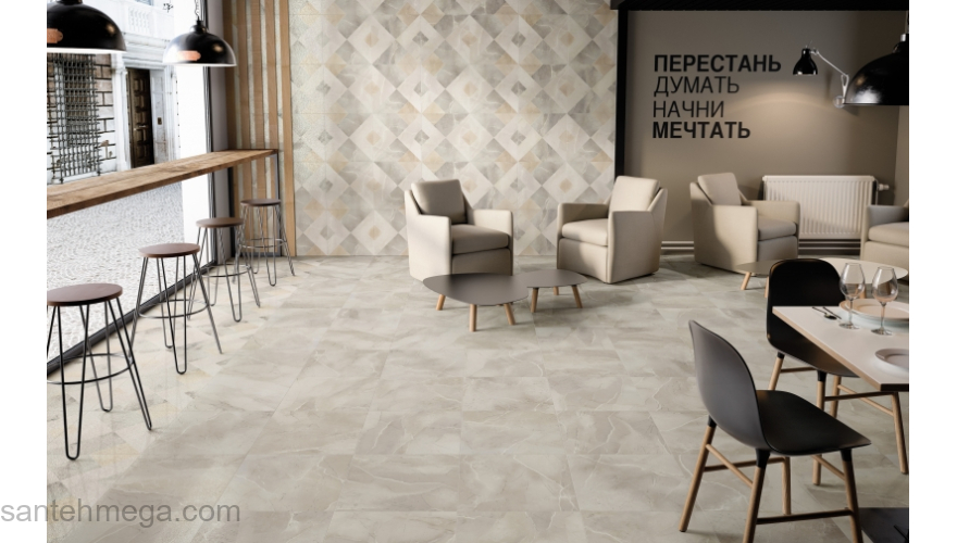 COLISEUMGRES 610015000351 Керамический гранит Капри 450х450 серый шлифованный. Фото