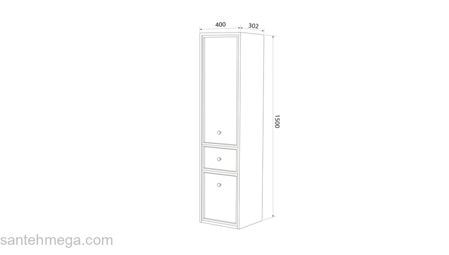 Пенал подвесной 40 см белый матовый Torr IDDIS TOR40W0i97. Фото