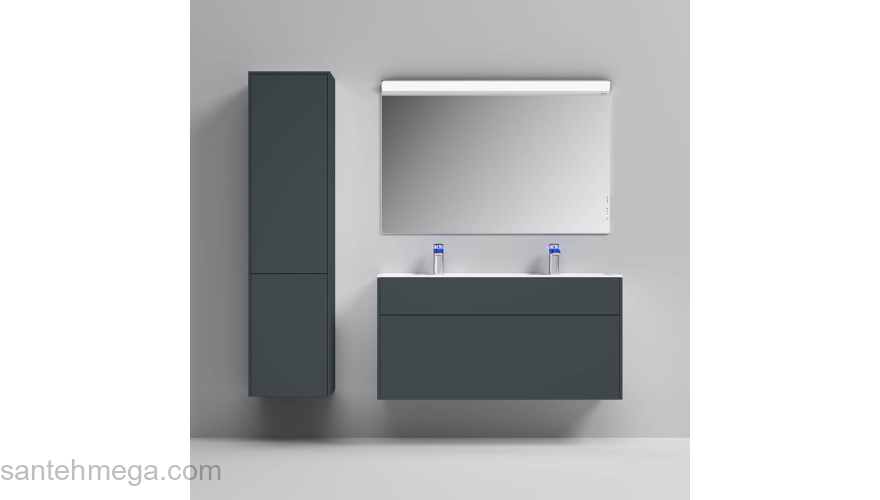 База под раковину подвесная 120 см, 3 ящика, графит матовый AM.PM Inspire 2.0 M50AFHX1203GM. Фото