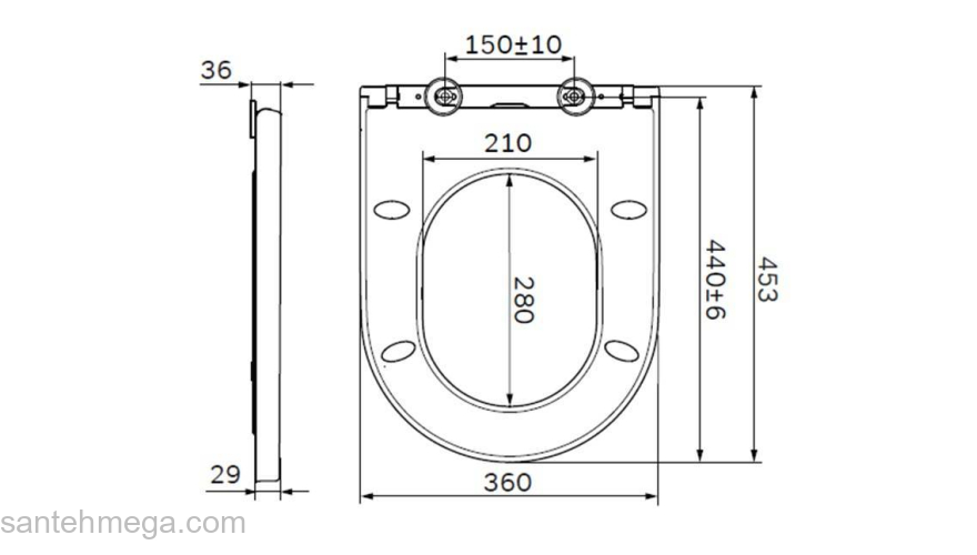 Сиденье для унитаза с микролифтом, быстросъемное AM.PM Spirit 2.0 C707858WH. Фото