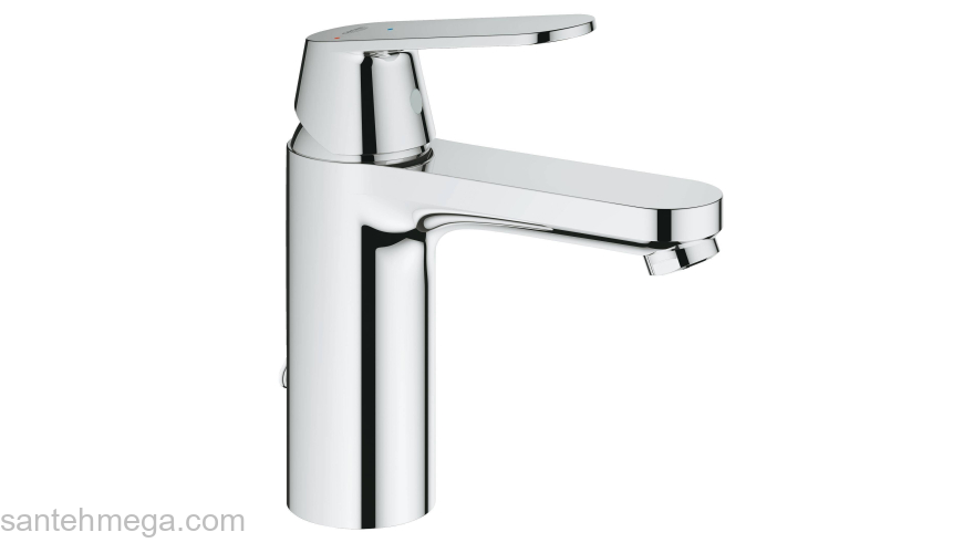 GROHE 2339700E Eurosmart Cosmopolitan Смеситель для раковины с цепочкой, средний излив, с энергосберегающим картриджем - подача холодной воды при центральном положении рычага. Фото