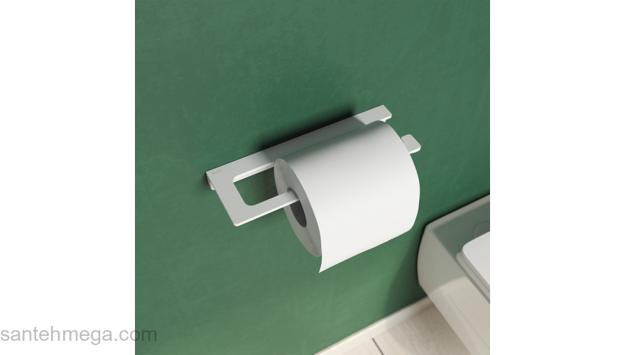 Держатель для туалетной бумаги без крышки сплав металлов Slide белый матовый IDDIS. для ванной комнаты. Фото