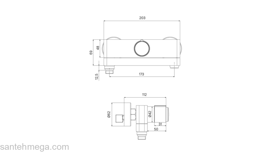 Смеситель для ванны с управлением Push Control черный матовый Slide IDDIS SLIBLBTi02WA. Фото