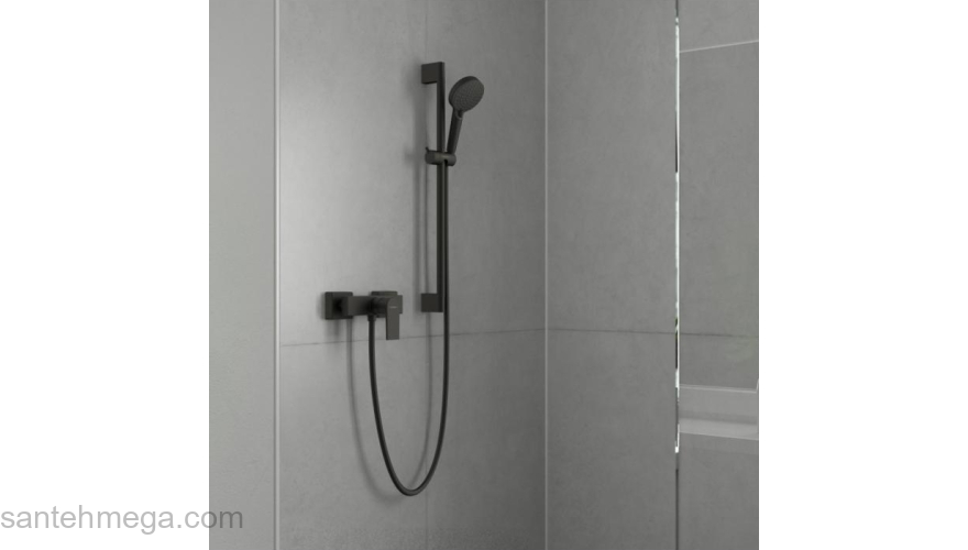 Смеситель для душа однорычажный Hansgrohe Vernis Shape ВМ 71650670 черный. Фото