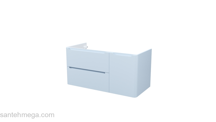 Тумба подвесная 100 см голубой Edifice IDDIS EDI10B0i95  подходит умыв. 0101000i28. Фото