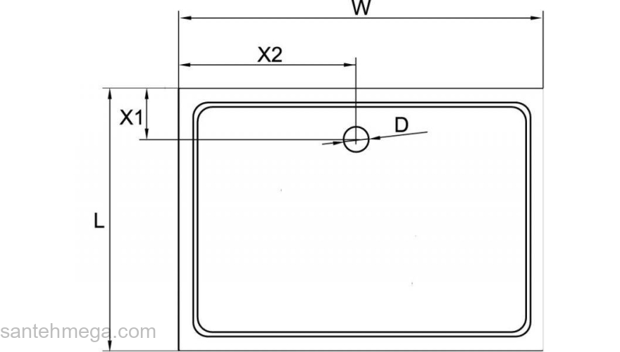 Душевой поддон SMC (стеклокомпозит) CEZARES TRAY-M-AH-100/80-35-W. Фото