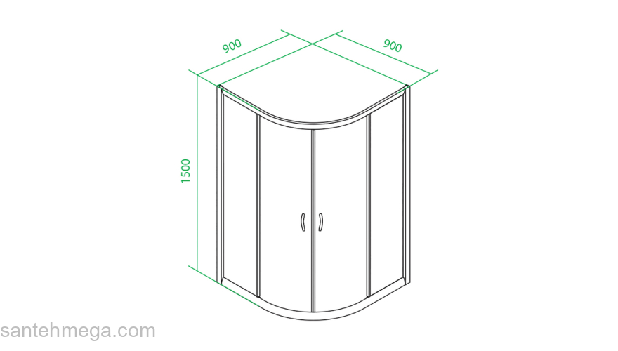 Душевое ограждение IDDIS TF90MH. Фото