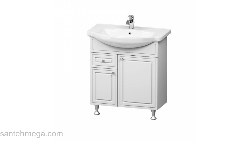 База с раковиной напольная, 75 см RedBlu by Damixa Palace One M41-FSX0753WG-WCC075. Фото