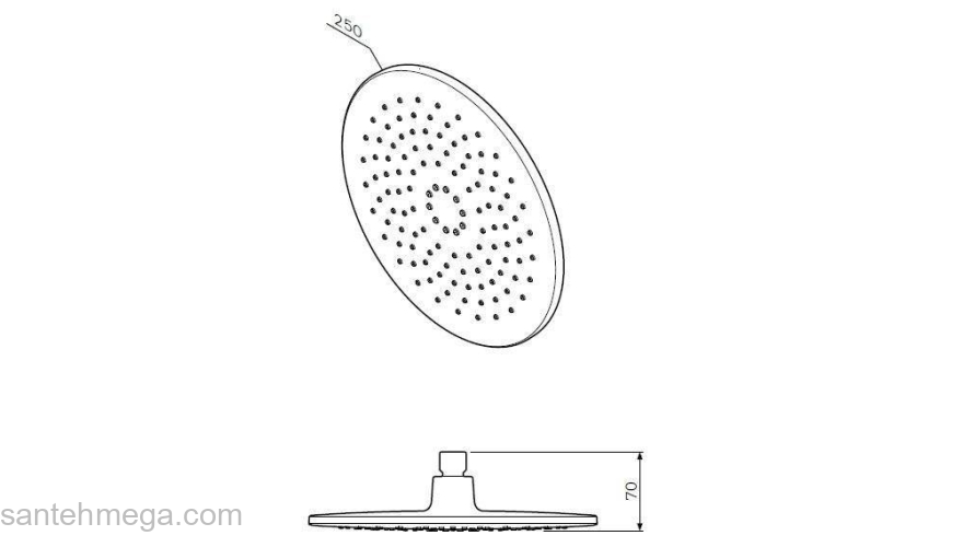 Тропический душ ?250 мм AM.PM Like F0580000. Фото