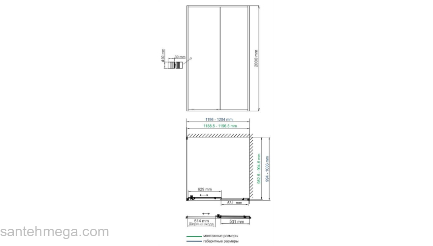 Душевой уголок WASSERKRAFT Dill 61S10. Фото