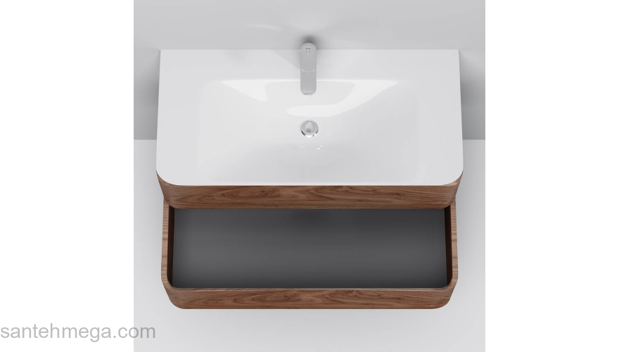 База под раковину подвесная 100 см, орех AM.PM Sensation M30FHX1002NF. Фото