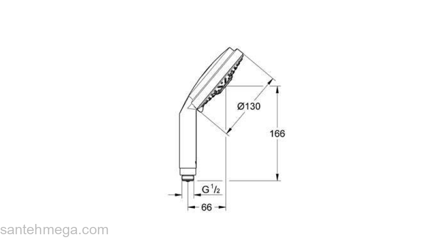 Ручной душ GROHE Rainshower Cosmopolitan 28755000. Фото