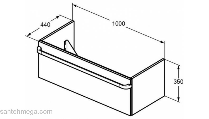 Тумба под раковину 100 см IDEAL STANDARD Tonic II R4304FC. Фото