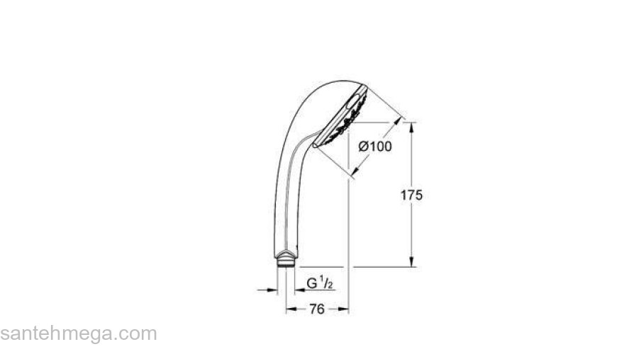 Ручной душ GROHE Five Relexa 28796000. Фото