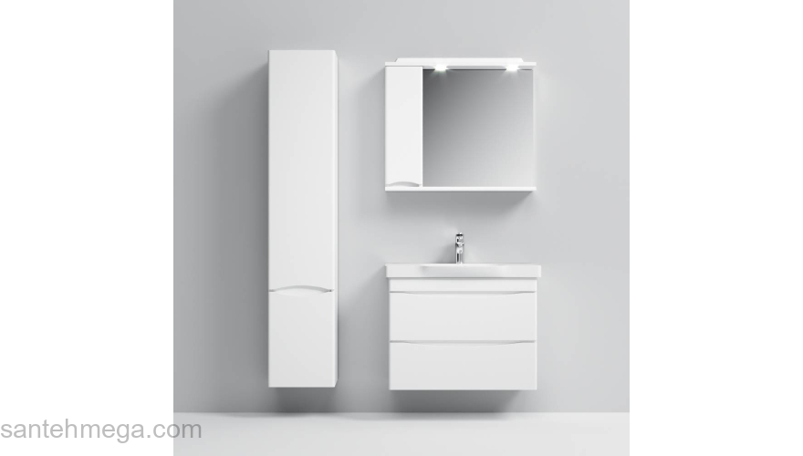 База под раковину подвесная 80 см, 2 ящика, белый глянец AM.PM Like M80FHX0802WG. Фото