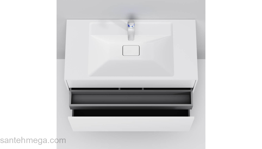 База под раковину подвесная 100 см, 3 ящика, белый матовый AM.PM Inspire 2.0 M50AFHX1003WM. Фото
