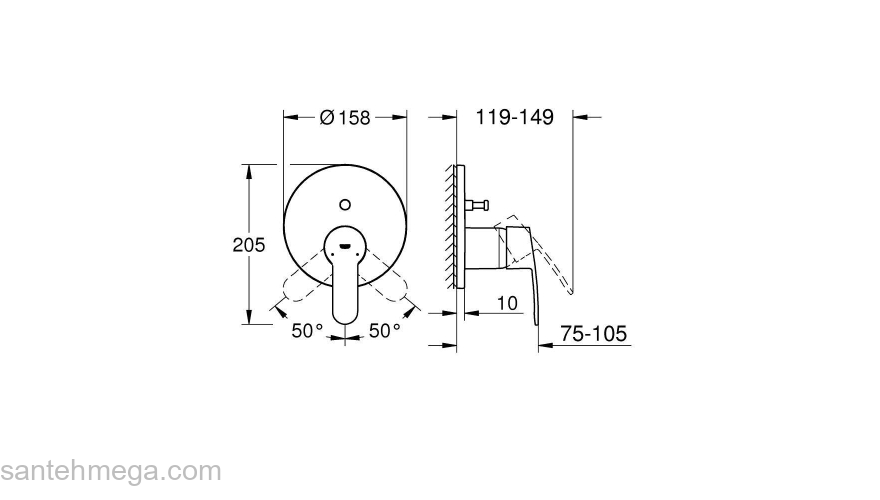 Смеситель для ванны GROHE 24052002 Eurostyle Cosmopolitan, хром. Фото